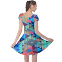 Geometrical Cool Iridescent Pattern Cap Sleeve Dress View2