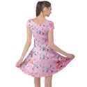 Musical Birds Pink Music Note Double Sided Cap Sleeve Dress View2
