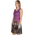 Brachiosaurus Dark Violet Dinosaur Knee Length Skater Dress With Pockets View2