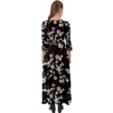 Dark Flower Birds Button Up Boho Maxi Dress View2