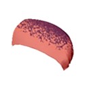 Vintage Hearts Peach & Dark Magenta Valentine Yoga Headband View1