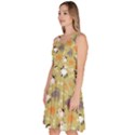 Khaki Cat Fish Knee Length Skater Dress With Pockets View2