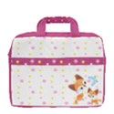 Light Yellow & Magenta Cute Fox Print 13  Shoulder Laptop Bag  View4