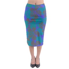 Blue Hawaii Midi Pencil Skirt