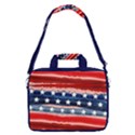 Painted USA America Flag Red & Blue 16  Shoulder Laptop Bag  View1