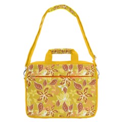 Yellow Flower Floral Pattern 13  Shoulder Laptop Bag  by CoolDesigns