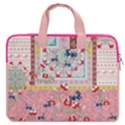 Carousel Horse Floral Hot Pink Patchwork Double Pocket Laptop Bag (16 ) View1