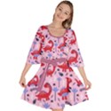 Dinosaur Plum Forest Velour Kimono Dress View1