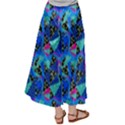 Abstract Geometrics Pattern Aquamarine Blue Satin Palazzo Pants View2