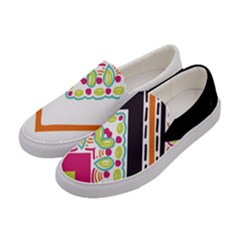 Modern Tribal Aztec Colorful Prints Womens Slip Ons by CoolDesigns