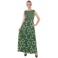 Green Organic Chemistry Pattern With Formulas Chiffon Mesh Maxi Dress by CoolDesigns
