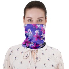 Hawaiian Hibiscus Medium Purple Palm Leaves Face Covering Bandana by CoolDesigns