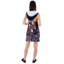 Vintage Queen of Diamond Pattern Black Racer Back Hoodie Dress View2