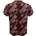 Black & Red Geometric Pattern Retro Rectangles Polka Dot Cotton Tee View2