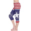 US Stars Stripes Red Capri Leggings  View3