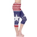 US Stars Stripes Red Capri Leggings  View4