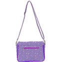 Lavender Fun Night Sky the Moon and Stars Shoulder Bag with Back Zipper View3