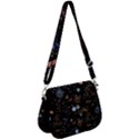 Milky Way Black Planet Space Saddle Handbag View1