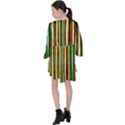 Rasta Colorful African Printed Dashiki V-Neck Flare Sleeve Mini Dress View2