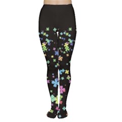 Colorful Clover Shamrock Handraw Tights