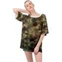Abstract Vector Military Camouflage Background Oversized Chiffon Top View1