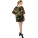 Abstract Vector Military Camouflage Background Oversized Chiffon Top View2