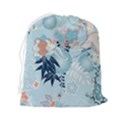 Crane Pattern Bird Animal Nature Drawstring Pouch (2XL) View2