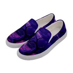 Forest Night Sky Clouds Mystical Women s Canvas Slip Ons