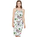 Seamless Pattern With Cute Sloths Bodycon Cross Back Summer Dress View1