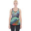 Psychedelic Universe Color Moon Planet Space Piece Up Tank Top View1