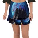 Aesthetic Psychedelic Drawings Art Acid Space Fishtail Mini Chiffon Skirt View1