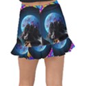 Aesthetic Psychedelic Drawings Art Acid Space Fishtail Mini Chiffon Skirt View2