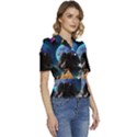 Aesthetic Psychedelic Drawings Art Acid Space Puffed Short Sleeve Button Up Jacket View3