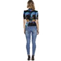 Aesthetic Psychedelic Drawings Art Acid Space Puffed Short Sleeve Button Up Jacket View4