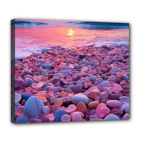 Sea Beach Water Sunset Ocean Deluxe Canvas 24  X 20  (stretched)