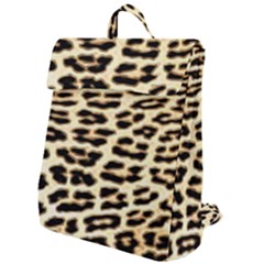 Leopard Print Flap Top Backpack