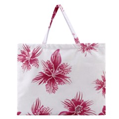 Hawaiian Flowers Zipper Large Tote Bag by essentialimage