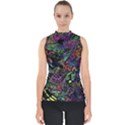 Psychodelic Absract Mock Neck Shell Top View1