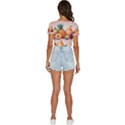 Fruit Pattern Apple Abstract Food V-Neck Crop Top View4