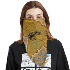 Vintage Map Of The World Continent Face Covering Bandana (triangle)