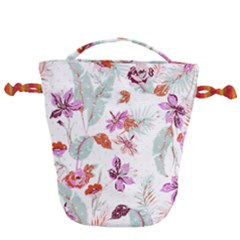 Flawer Drawstring Bucket Bag