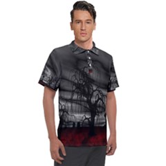 Grave Yard Dark Fantasy Trees Men s Polo T-shirt