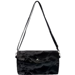 Black Sea Minimalist Dark Aesthetics Vaporwave Removable Strap Clutch Bag