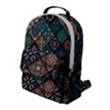 Flower Texture Background Colorful Pattern Flap Pocket Backpack (Large) View1