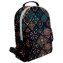 Flower Texture Background Colorful Pattern Flap Pocket Backpack (Large) View2