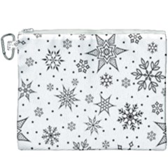 Snowflake-icon-vector-christmas-seamless-background-531ed32d02319f9f1bce1dc6587194eb Canvas Cosmetic Bag (xxxl) by saad11