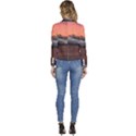 Surreal Mountain Landscape Lake Women s Long Sleeve Revers Collar Cropped Jacket View4