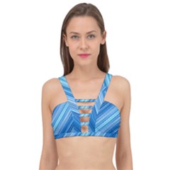 Ambience In Blue Cage Up Bikini Top