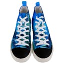 Bright Full Moon Painting Landscapes Scenery Nature Men s Mid-Top Canvas Sneakers View1