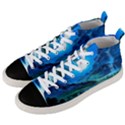 Bright Full Moon Painting Landscapes Scenery Nature Men s Mid-Top Canvas Sneakers View2